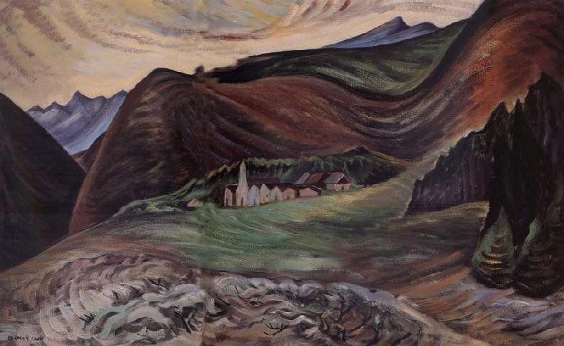 Emily Carr Village in the hills oil painting image